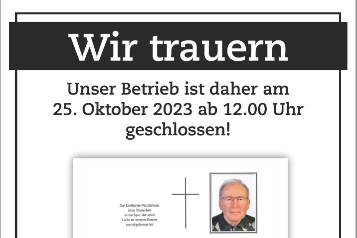 Wir trauern