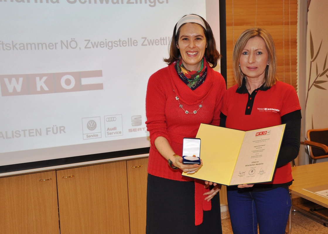 Team Berger Neujahrsempfang mit Ehrung unserer Firmenjubilare durch die Wirtschaftskammer Zwettl